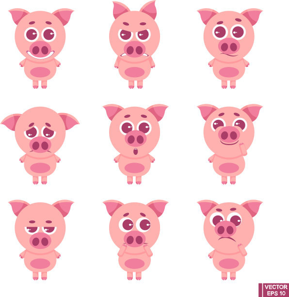 可爱猪的表情图片下载