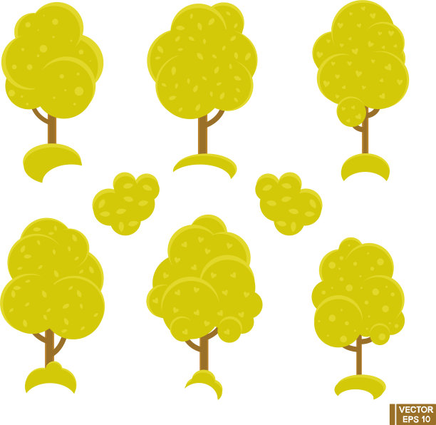 设置孤立的绿树图片下载