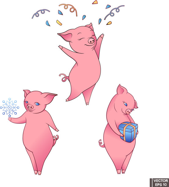 Set粉红猪女孩图片下载