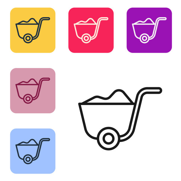 黑线铲图标孤立在白色图片下载