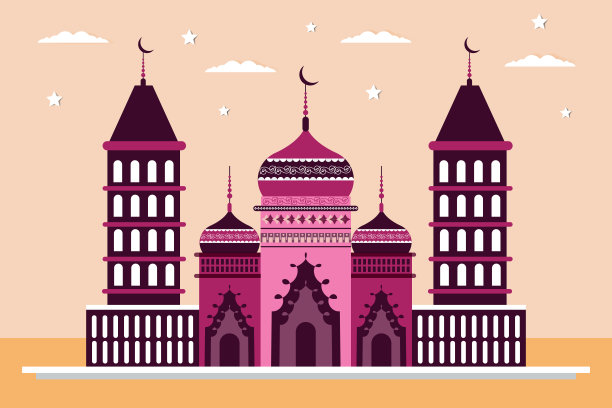 伊斯兰祭祀节，宰牲节穆巴拉克贺卡。向量的背景图片下载