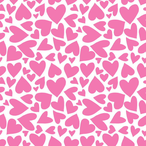 无缝模式与粉红色的心。手绘浪漫爱情背景纹理。用于贺卡，包装纸，婚礼，生日，织物，纺织品，情人节，母亲节，复活节图片下载