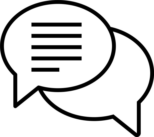线条风格对话气泡图标图片下载