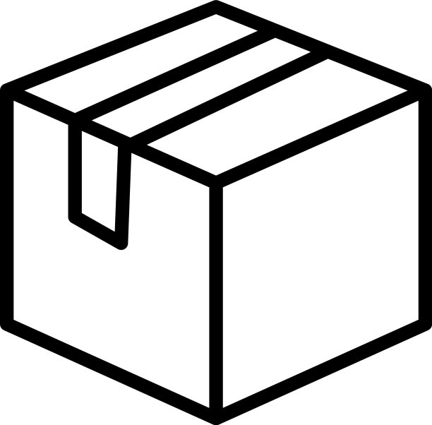 纸箱递送线条风格图标图片下载