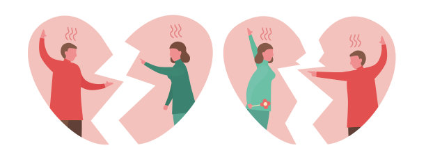 男人与女人吵架，夫妻相爱设计图片下载