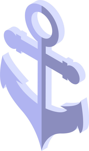 船锚图标等距样式图片下载