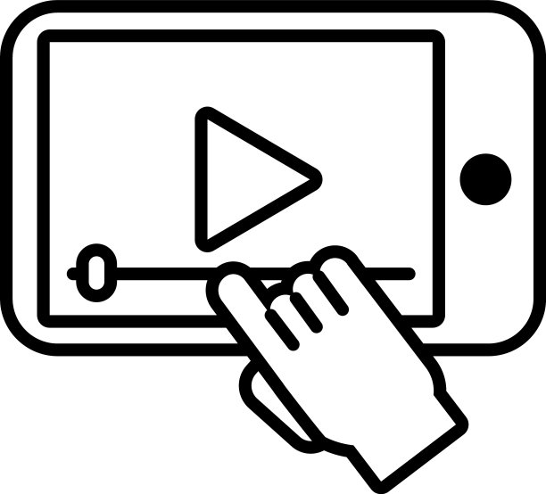 带有媒体播放器线性图标的智能手机图片下载