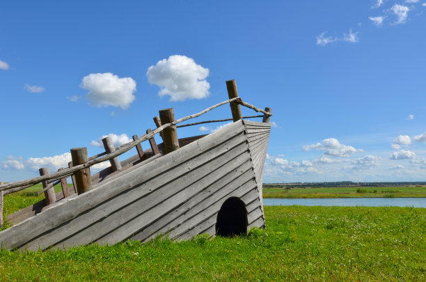 装饰性的木船图片下载