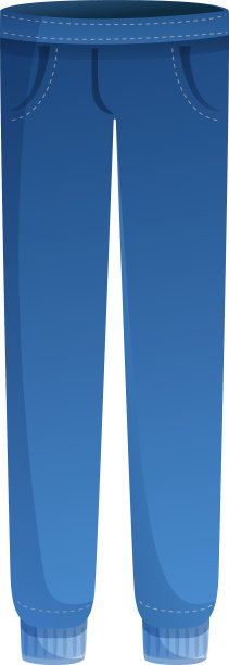 卡通风格的纺织牛仔裤图片下载