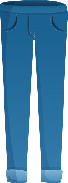 合身的牛仔裤图标卡通风格图片下载