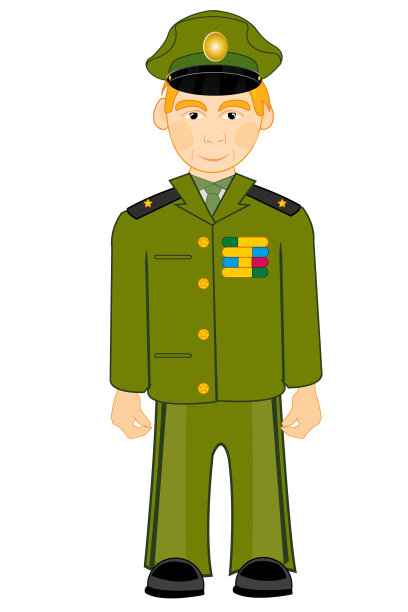 在白色背景的军事形式是绝缘的图片下载