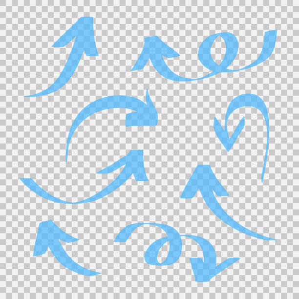 将蓝色箭头隔离设置为透明图片下载