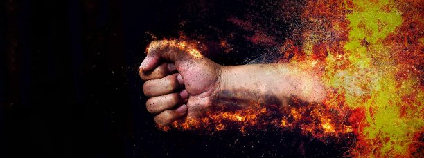 火焰的拳头图片下载