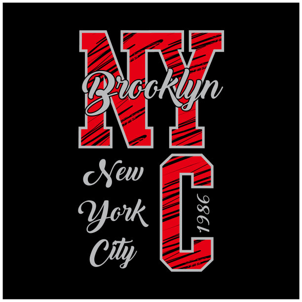 纽约的印刷，t恤的图案图片下载