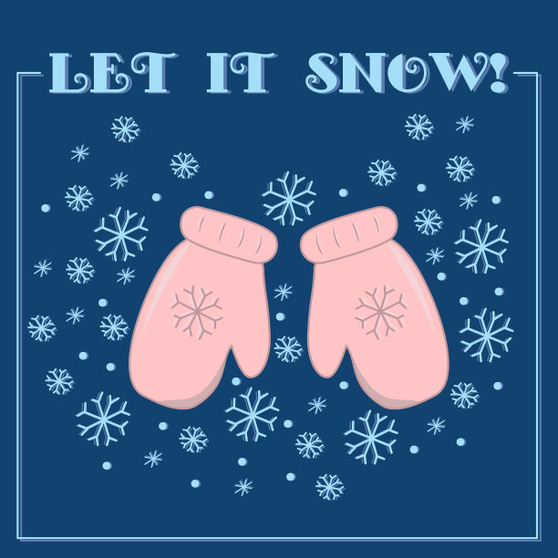 让它下雪了。圣诞贺卡。图片下载