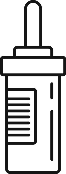 眼药水在轮廓风格孤立在白色图片下载