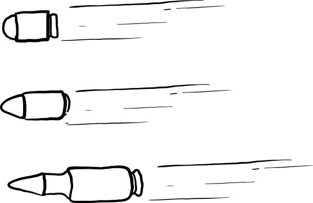 手绘的涂鸦子弹轨迹与卡通风格图片下载