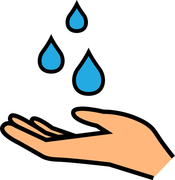 白色的洗手图标和卫生符号图片下载