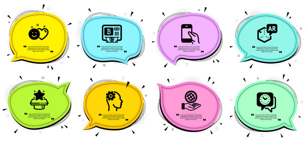 手持智能手机微笑和赢家领奖台图标集图片下载