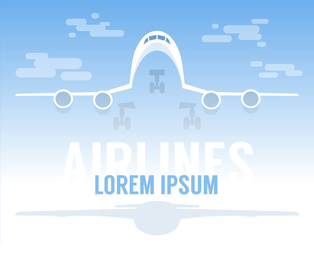 大型客机迎着蓝天飞行图片下载