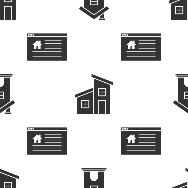 设置家的标志房子和悬挂标志与文字图片下载