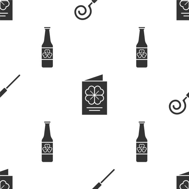 设置手杖圣帕特里克节传单图片下载