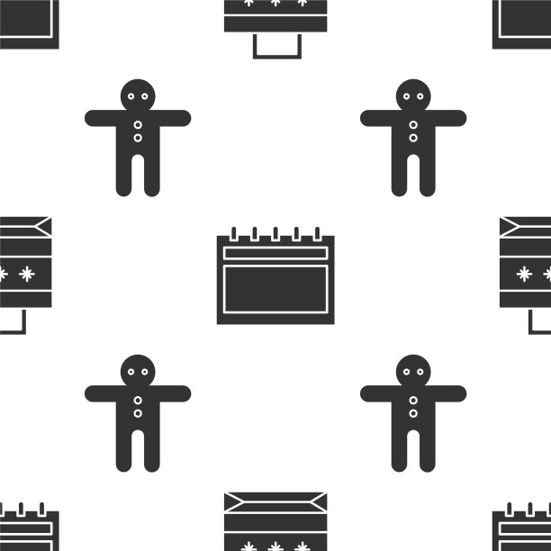 设置圣诞购物袋和纸质日历图片下载