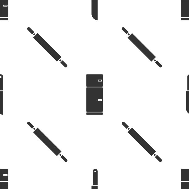 放置冰箱刀和擀面杖图片下载