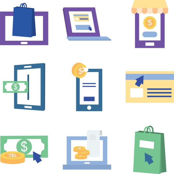 技术设备和支付在线图标设置图片下载