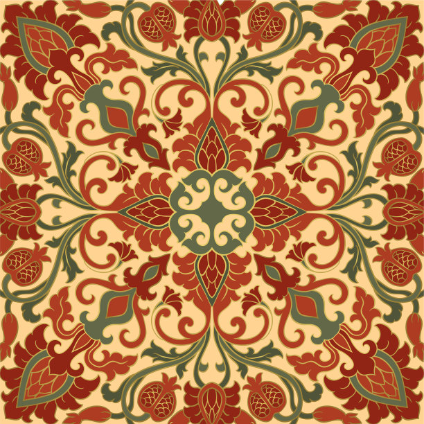 东方图案与石榴图片下载