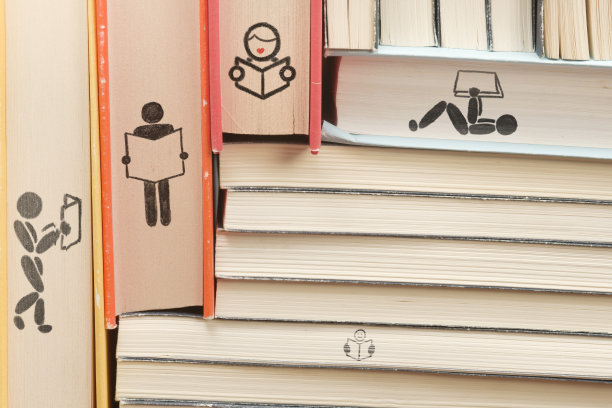 阅读书籍，综合媒体，概念图片下载