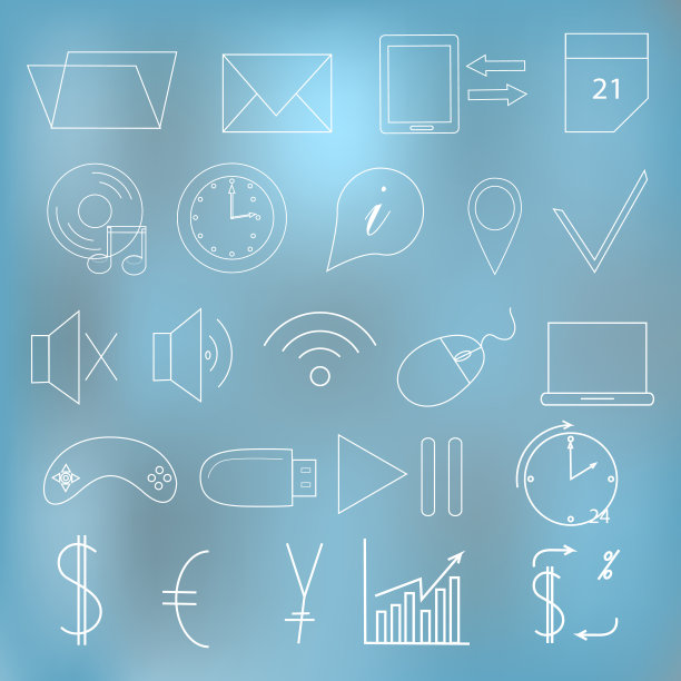 以金钱为主题的轮廓图标。金钱和支付图标设置。行图标集合。抵押贷款、支付、现金。花钱的概念。可以用于薪资、银行、商业等话题。设置平面轮廓图标。矢量插图。图片下载