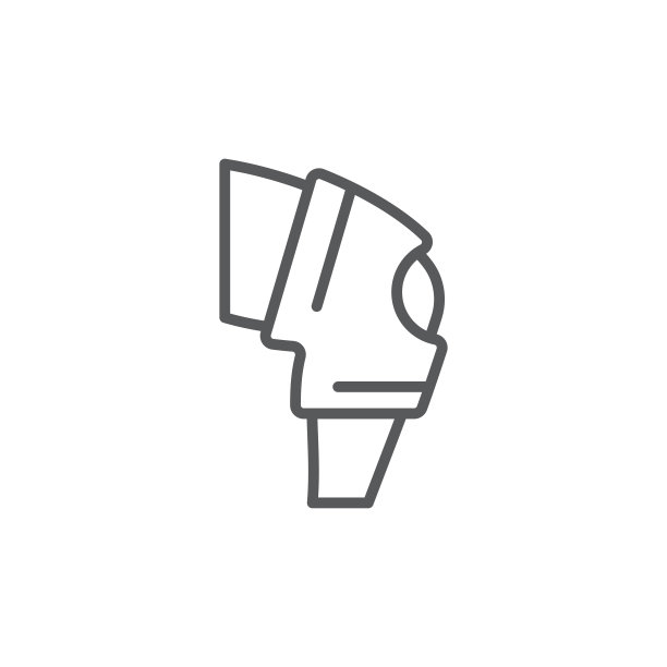 包扎膝盖矢量图标符号孤立在白色背景图片下载