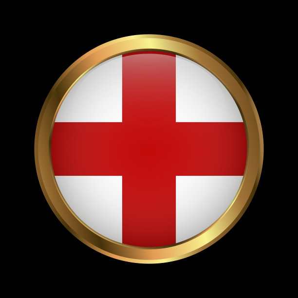 英国国旗圆形按钮国旗背景纹理。漂亮风格的英国国旗。圆的按钮。矢量图标。股票插图图片下载