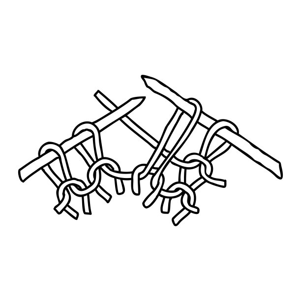 美丽的手绘时尚矢量插图女士的爱好编织女孩和妇女模式孤立在白色的背景图片下载