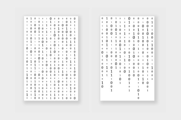 黑白矩阵设计模板的小册子，传单，移动技术，应用程序，标志，横幅和信息图表。现代的背景。向量的名片。图片下载