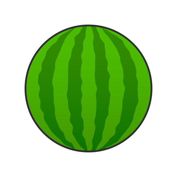 夏天水果集合。水果西瓜。素食和生态食品。矢量插图。图片下载