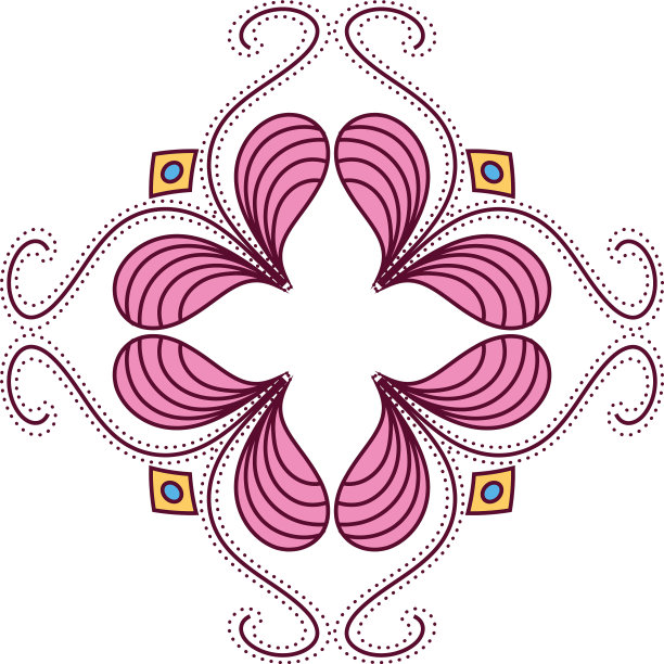 粉红曼陀罗的叶子掉落羽毛圈图片下载