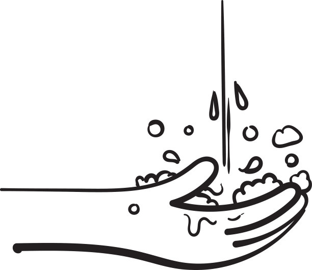 涂鸦手画洗涤手图标符号图片下载