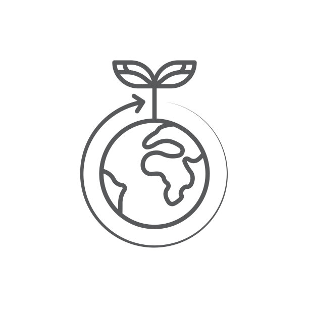 世界生态矢量图标符号，独立于白色背景图片下载