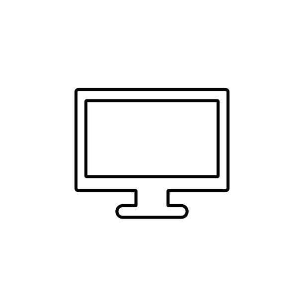 直线矢量图标计算机。轮廓矢量图标图片下载