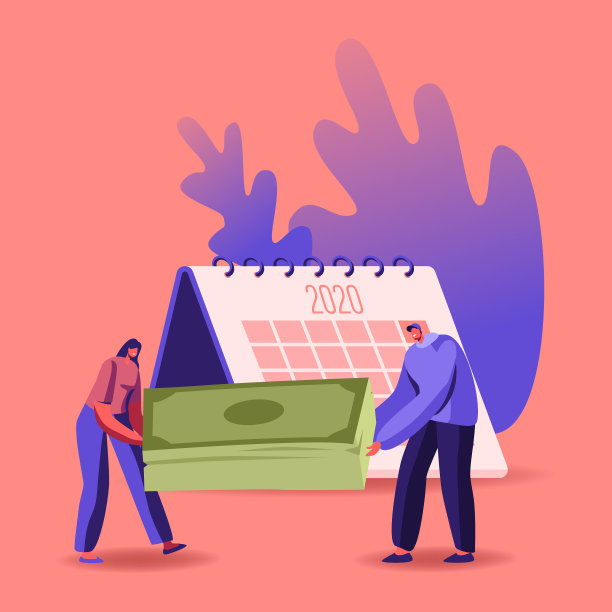 小字体在日历旁边会带着巨额钞票。银行付款、贷款或债务表。预算计划图片下载