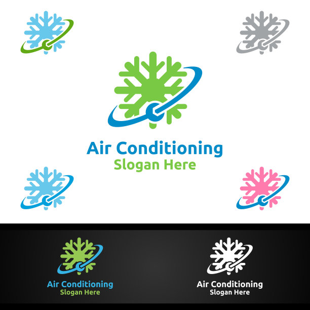 固定雪空调和供暖服务符号图片下载