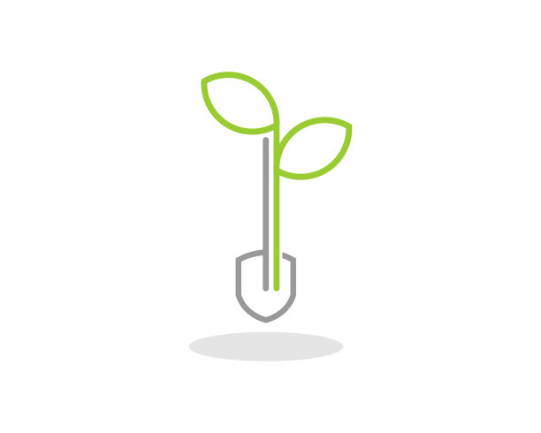 简单的铲叶轮廓图片下载