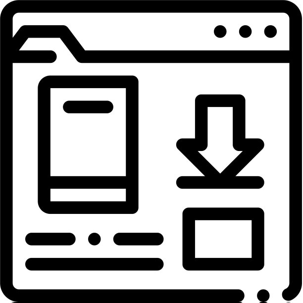 书籍下载文件夹图标大纲图片下载