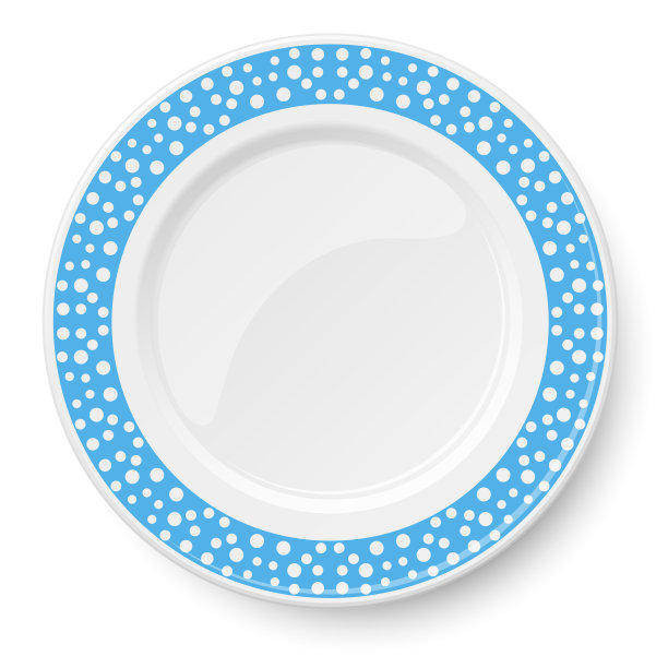 蓝色板与白色圆点图案孤立在白色背景图片下载