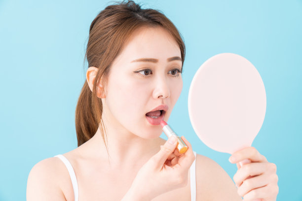亚洲女性的美丽形象，口红，图片下载