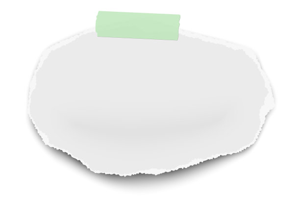 圆形椭圆形撕纸，粘在粘胶上图片下载