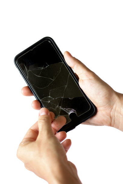 智能手机显示屏保护膜破损图片下载