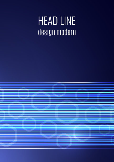 抽象的几何背景，发光的线条和六边形。设计的小册子，介绍，海报，传单，印刷，广告，横幅，网站。向量图片下载